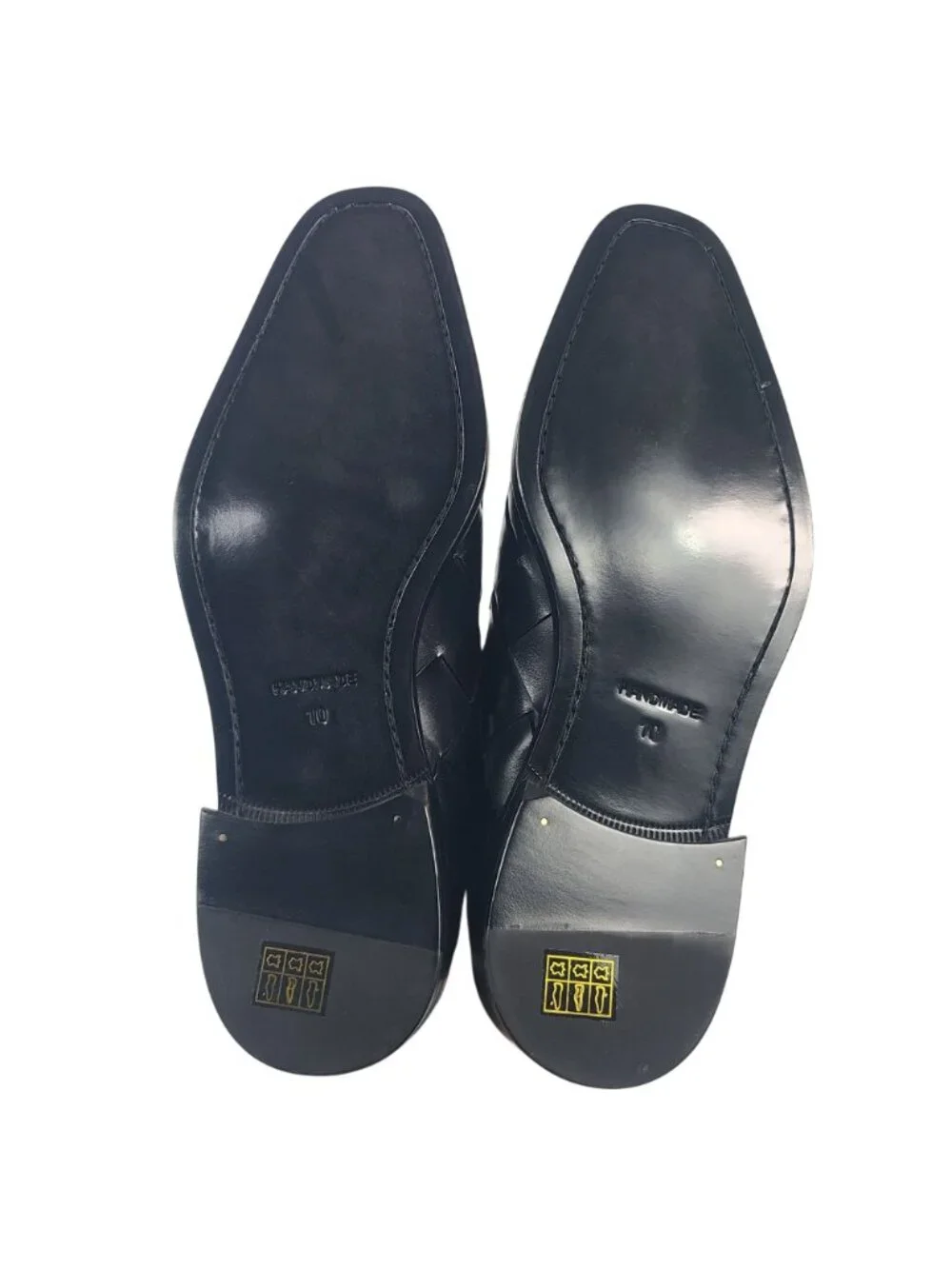 NEW Ugo Vasare Men's Woven Black Leather Oxford Dress Shoes Size 10